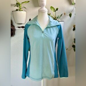 Columbia Women’s Quarter Zip Fleece Pullover Blue Size Medium